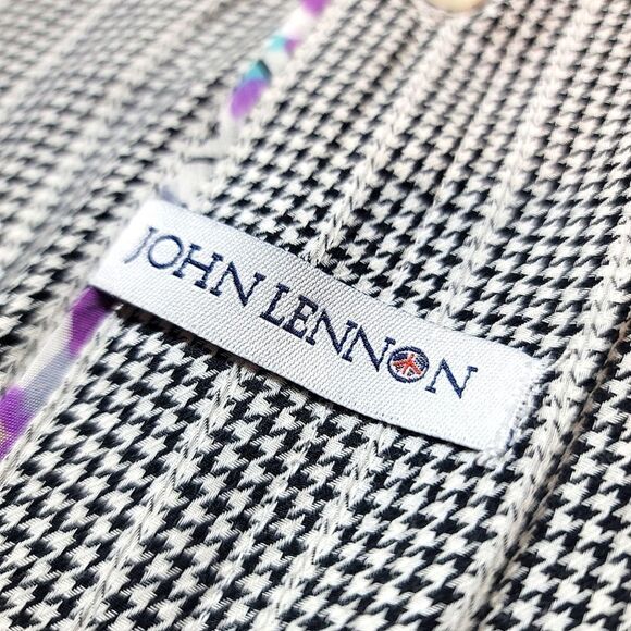 John Lennon English Laundry Houndstooth Floral Long Sleeve Button-Down Shirt - Picture 7 of 11